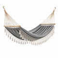 Amaca in Cotone Grigio con Frange 200x150 cm