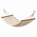 Amaca in Cotone Beige con Barre in Legno