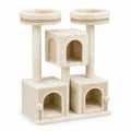 Tiragraffi per gatti in peluche e sisal con cuccia