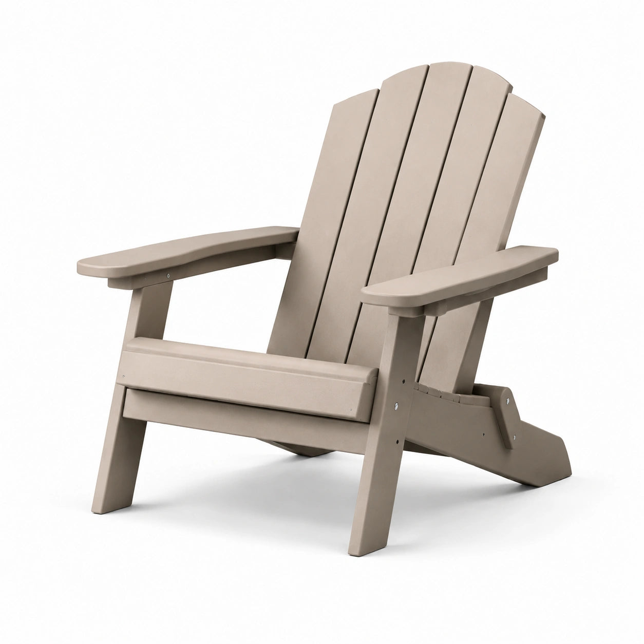 Sedia Adirondack in Plastica Beige per Esterni