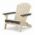 Sedia Adirondack in HDPE beige e nero 90x75x90 cm