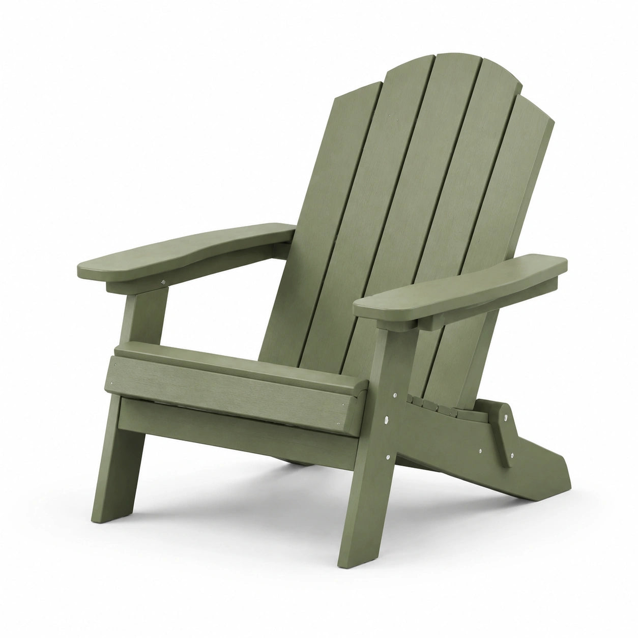 Sedia Adirondack in plastica HDPE verde per esterni 75x87x90 cm